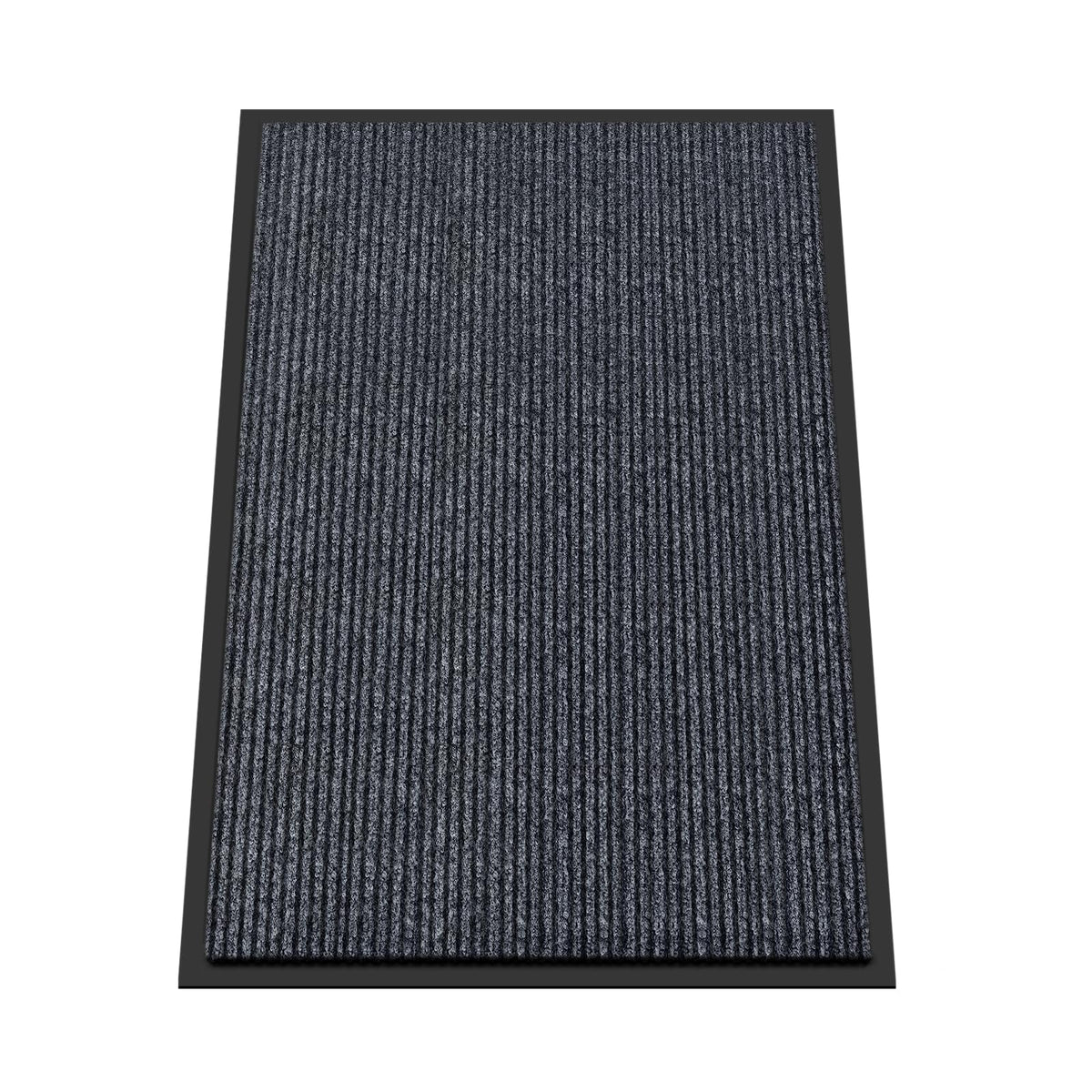 Kuyal Front Door Mat 24" x 36" dark gray front view