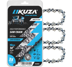 KUZA 14 Inch Chainsaw Chain front view with packaging