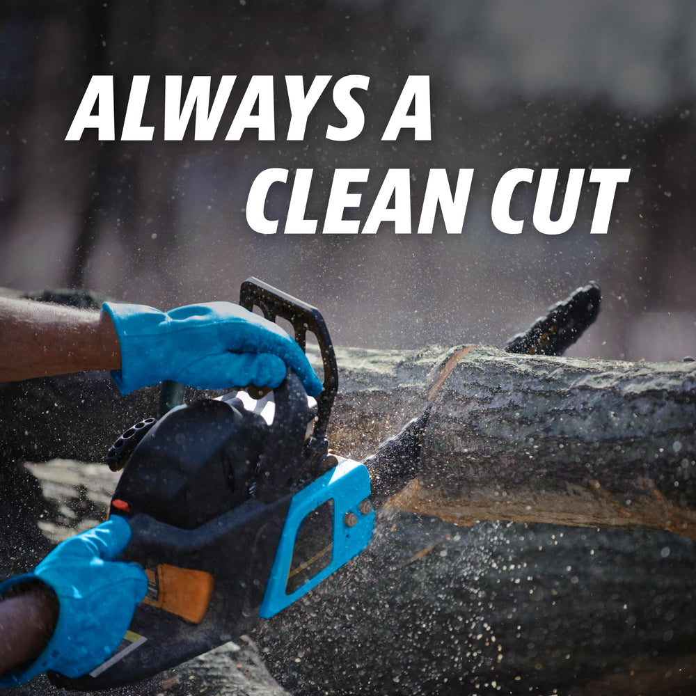 KUZA chainsaw chain installed on a compatible saw model