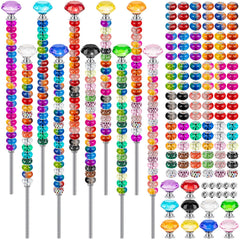 KVCSYAW Beaded Garden Stakes DIY Fairy Wand Kit contents display