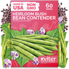 KVITER 60 Contender Bush Bean Seeds front packaging view