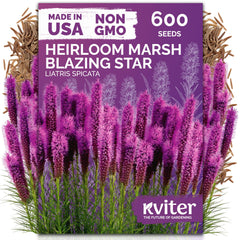 KVITER 600 Marsh Blazing Star Heirloom Flower Seeds package front view