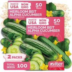 KVITER Beit Alpha Cucumber Seeds 100 Pack front view
