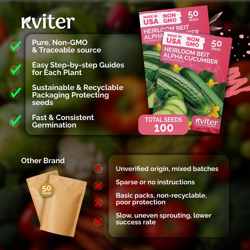 KVITER Beit Alpha cucumber seeds packaging details