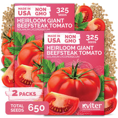 KVITER Giant Beefsteak Tomato Seeds package front view