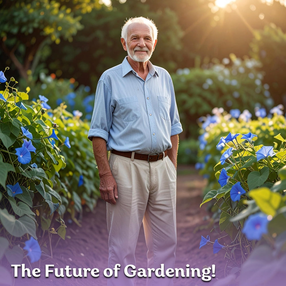 KVITER Heavenly Blue Morning Glory Seeds back packaging