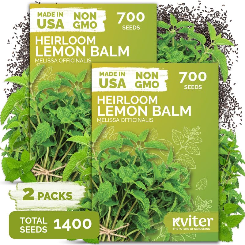 KVITER Lemon Balm Herb Seeds pack front view with label