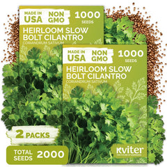 KVITER Slow Bolt Cilantro Herb Seeds packet front view