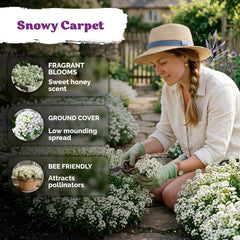 KVITER Sweet Alyssum plants in hanging basket