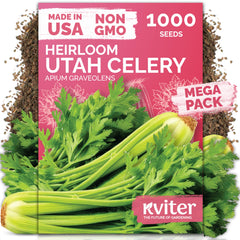 KVITER Tall Utah Celery Heirloom Seeds packaging front view