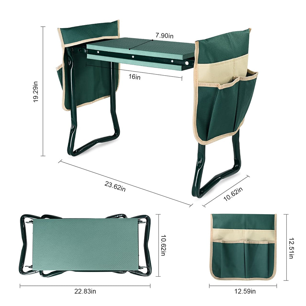 KVR Garden Kneeler with a person kneeling on it