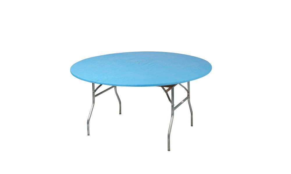 Kwik-Covers 5' Round Table Cover light blue front view