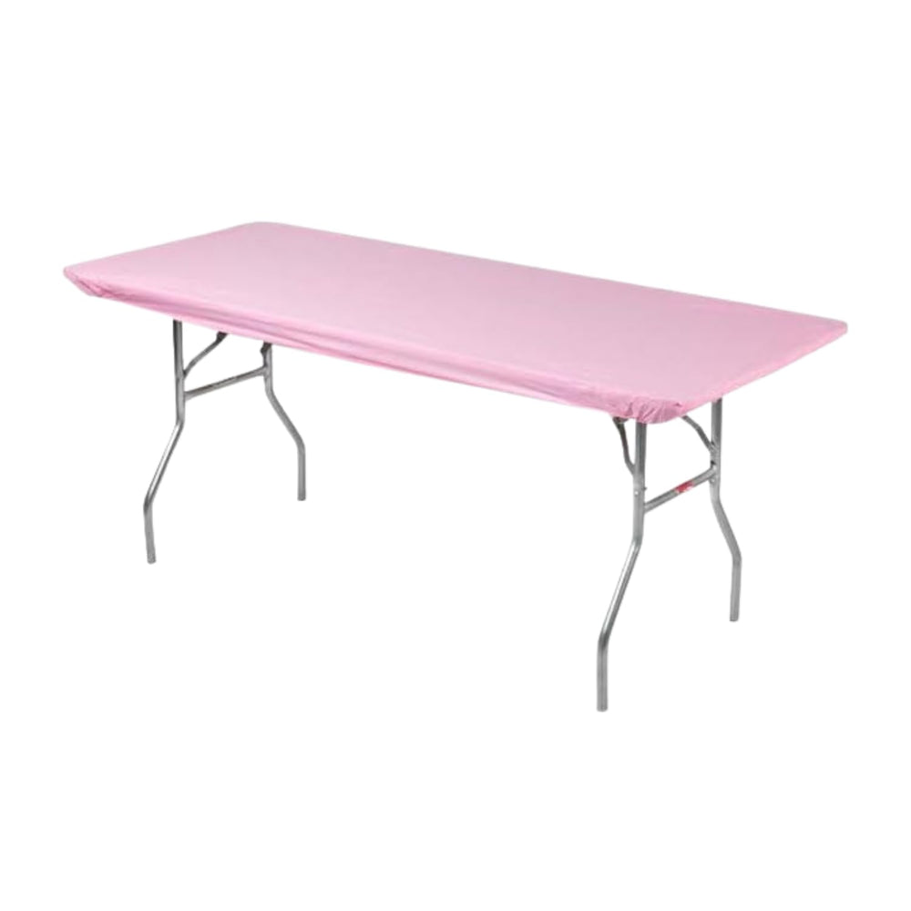 Kwik-Covers 6' pink table cover front view