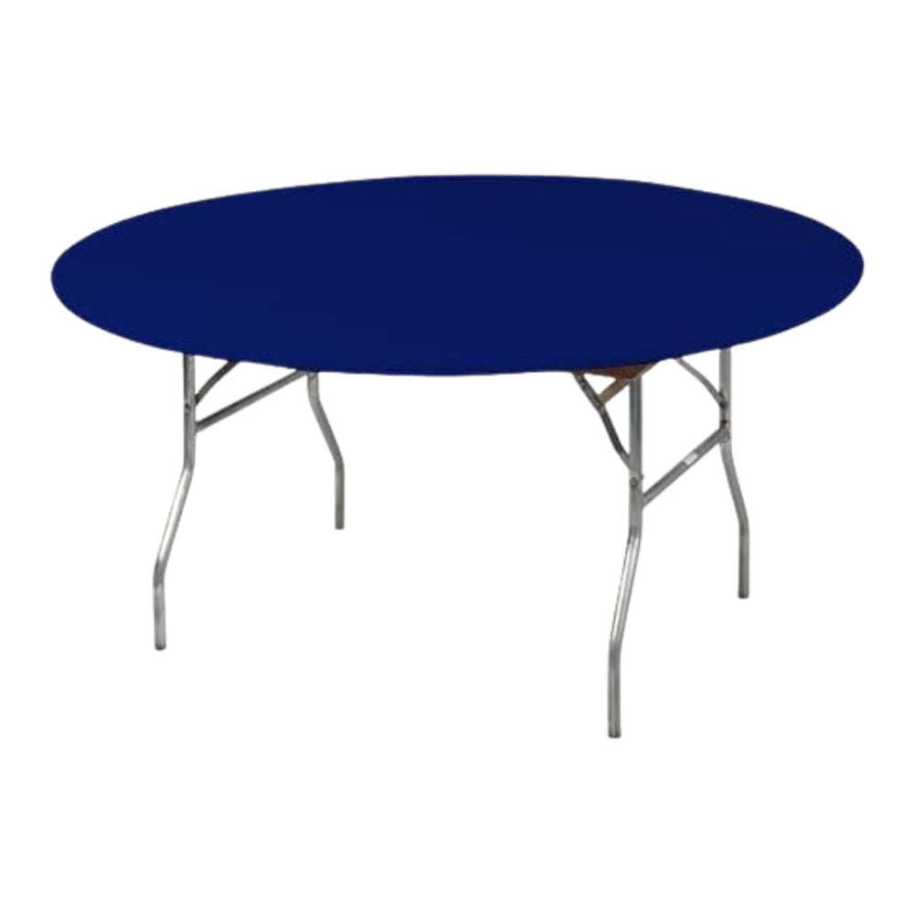 Kwik-Covers 60-inch round navy blue table cover front view