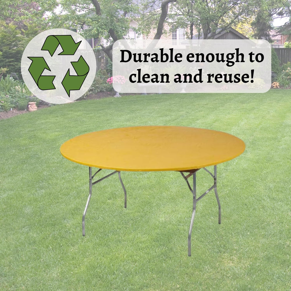 Kwik-Covers 60-inch round table cover with elastic edge