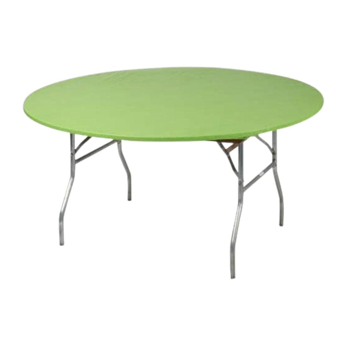 Kwik-Covers 60" Round Fitted Table Cover in Lime Green, front view
