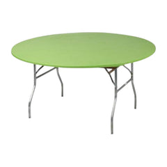 Kwik-Covers 60" Round Fitted Table Cover in Lime Green, front view