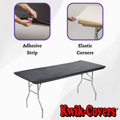 Kwik-Covers pack of 5 black table covers