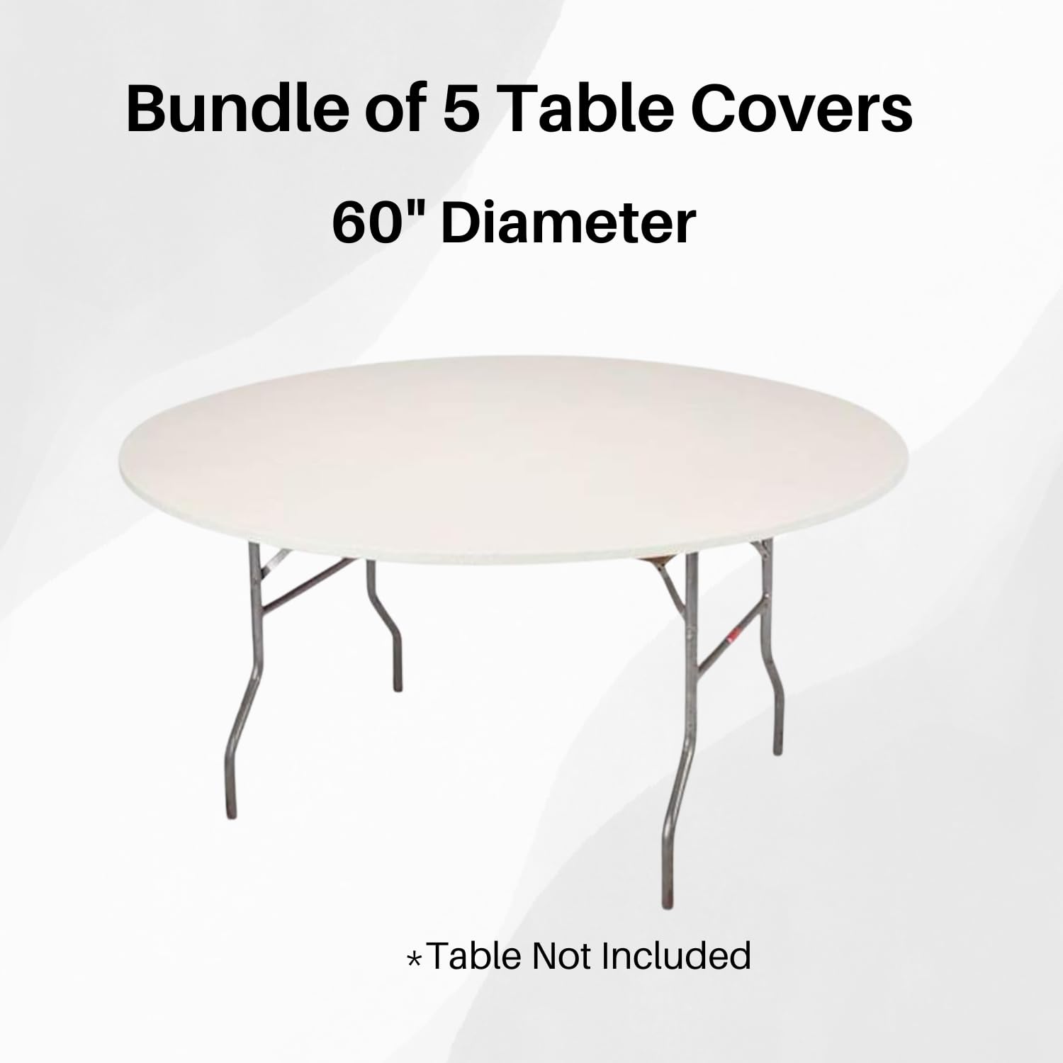 Kwik-Covers package of 5 ivory table covers