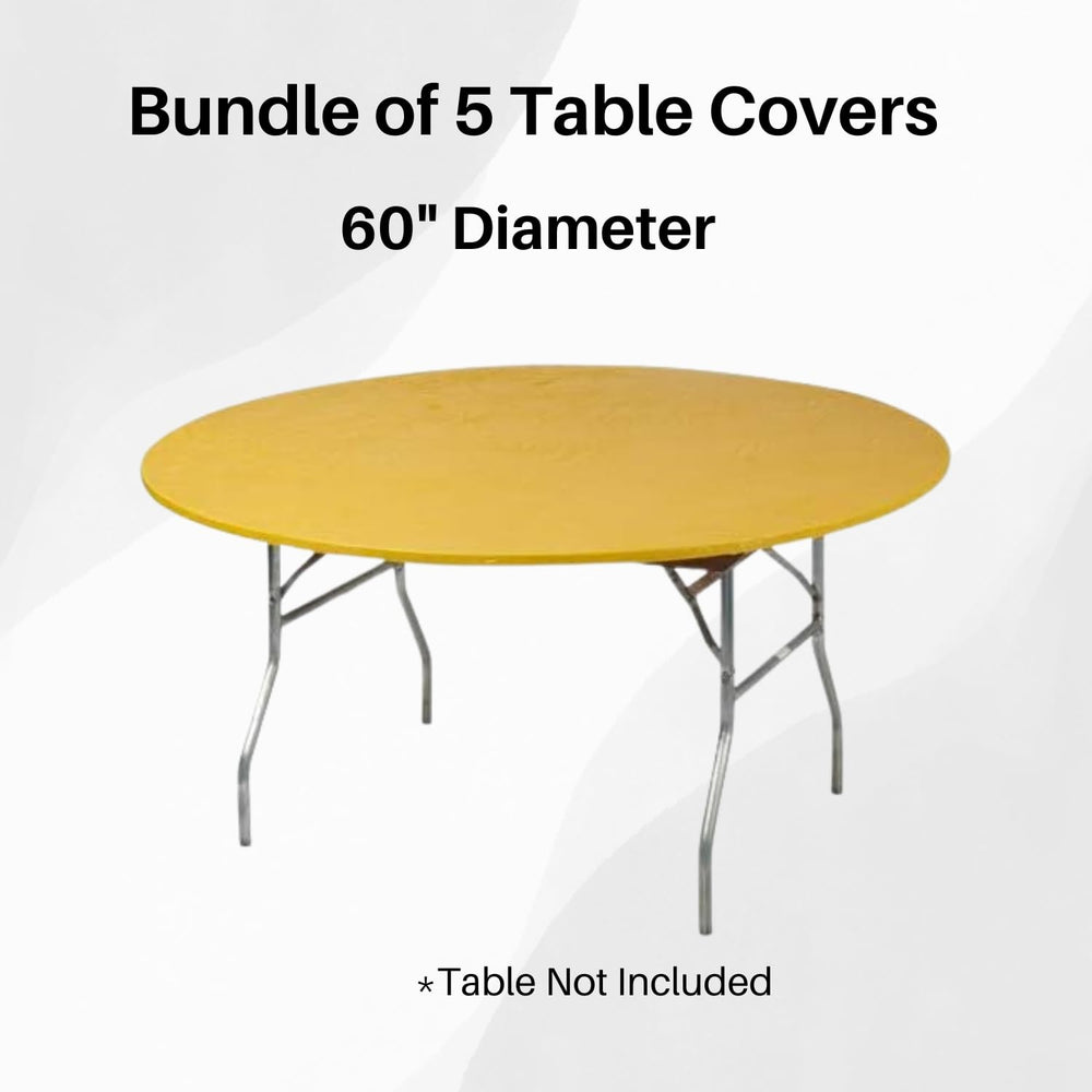 Kwik-Covers package of 5 table covers, gold colour