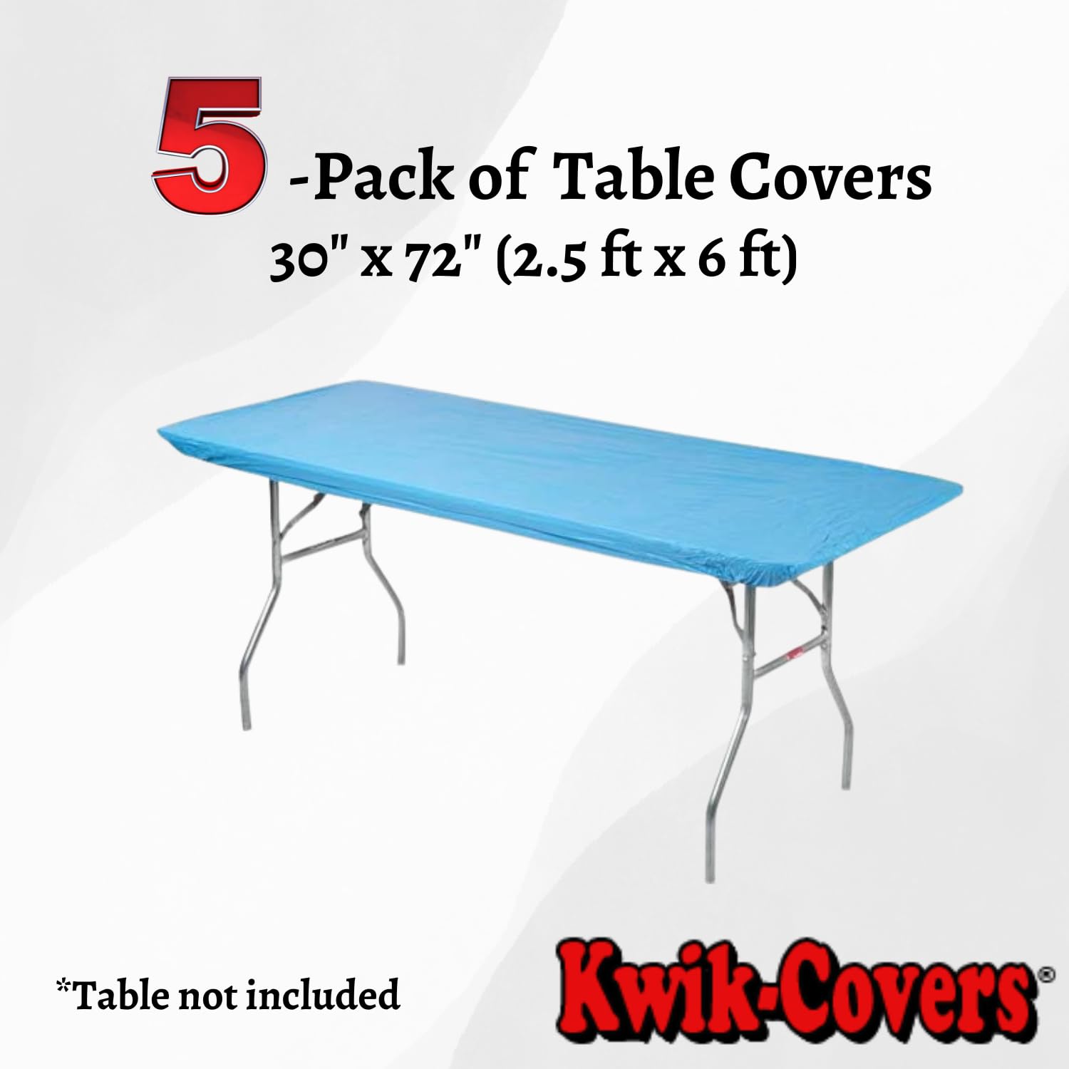 Kwik-Covers packed bundle of 5 table covers