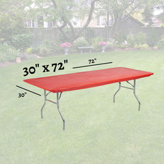 Kwik-Covers table cover fitted on a banquet table