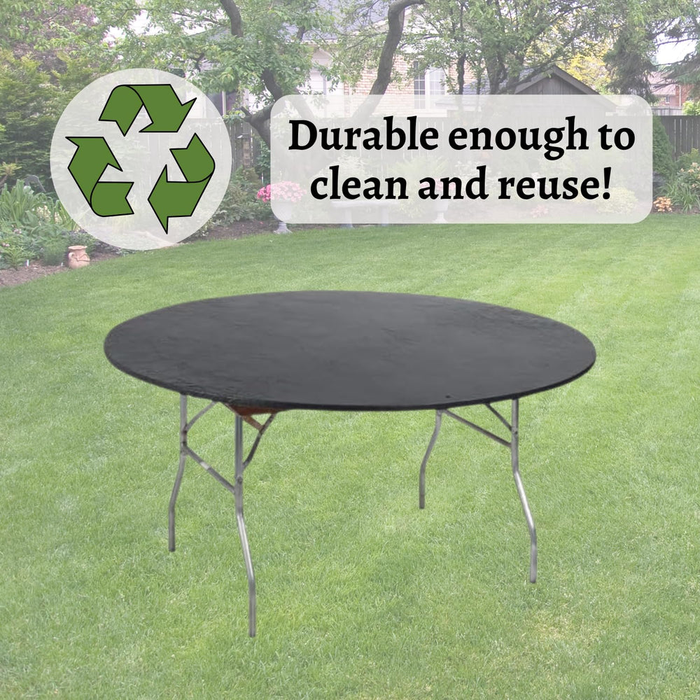 Kwik-Covers table cover fitting a 5-foot round table
