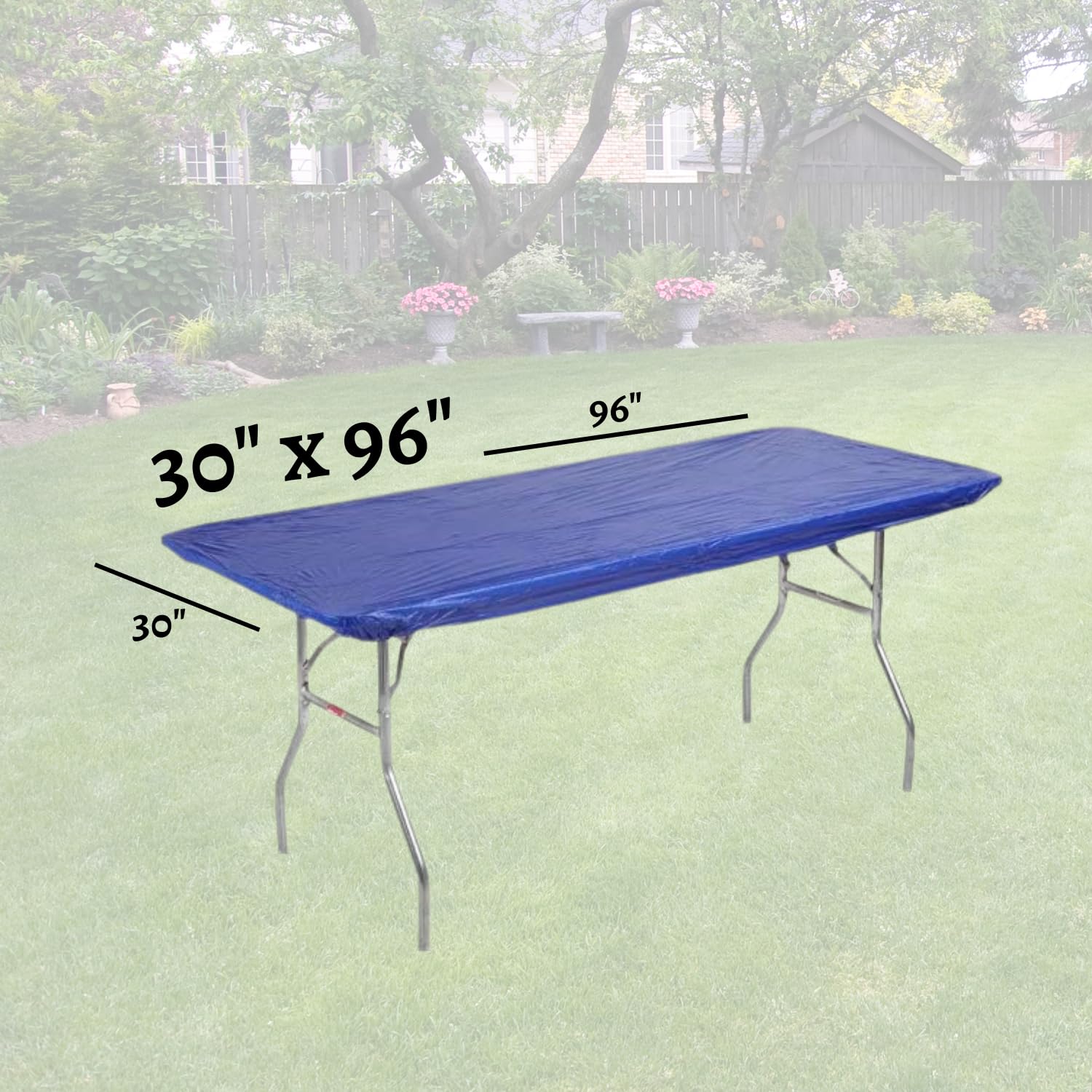 Kwik-Covers table cover on a banquet table outdoors