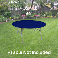 Kwik-Covers table cover on a round table at a gathering