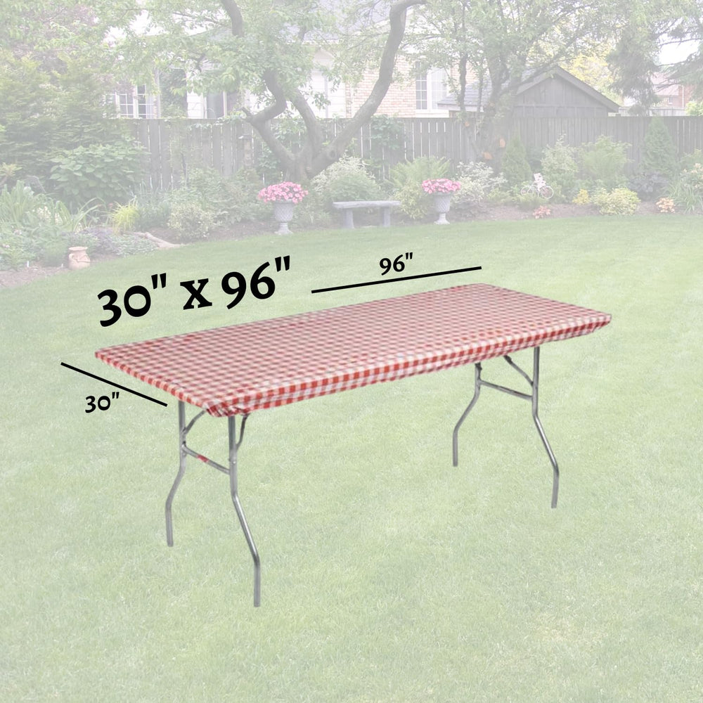 Kwik-Covers table cover showing adhesive strip backing