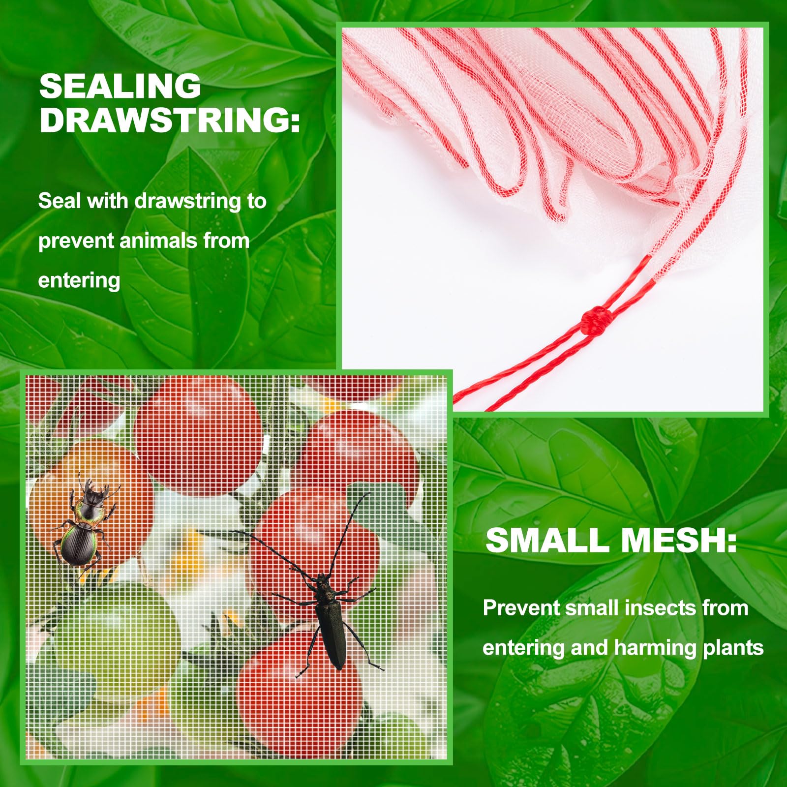 KXCOFTXI Insect Bird Barrier Mesh with strawberries
