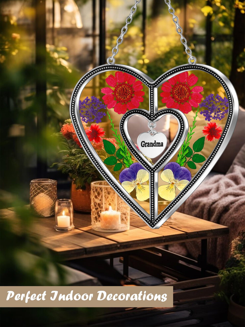 KY&BOSAM Heart Suncatcher in decorative packaging