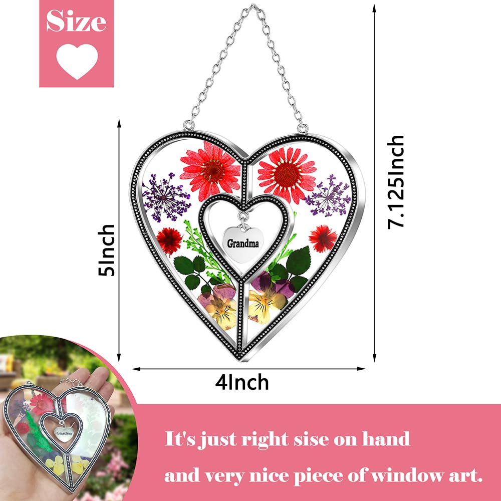 KY&BOSAM Heart Suncatcher showcased in a garden setting