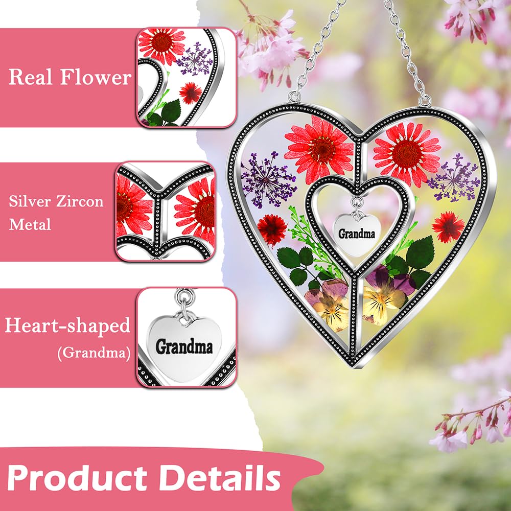 KY&BOSAM Heart Suncatcher with hook for easy display