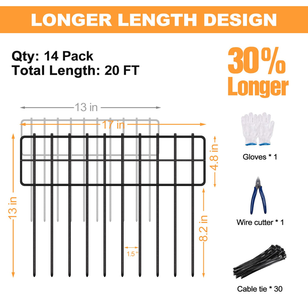 KYATE Garden Fence installation with cable ties and gloves