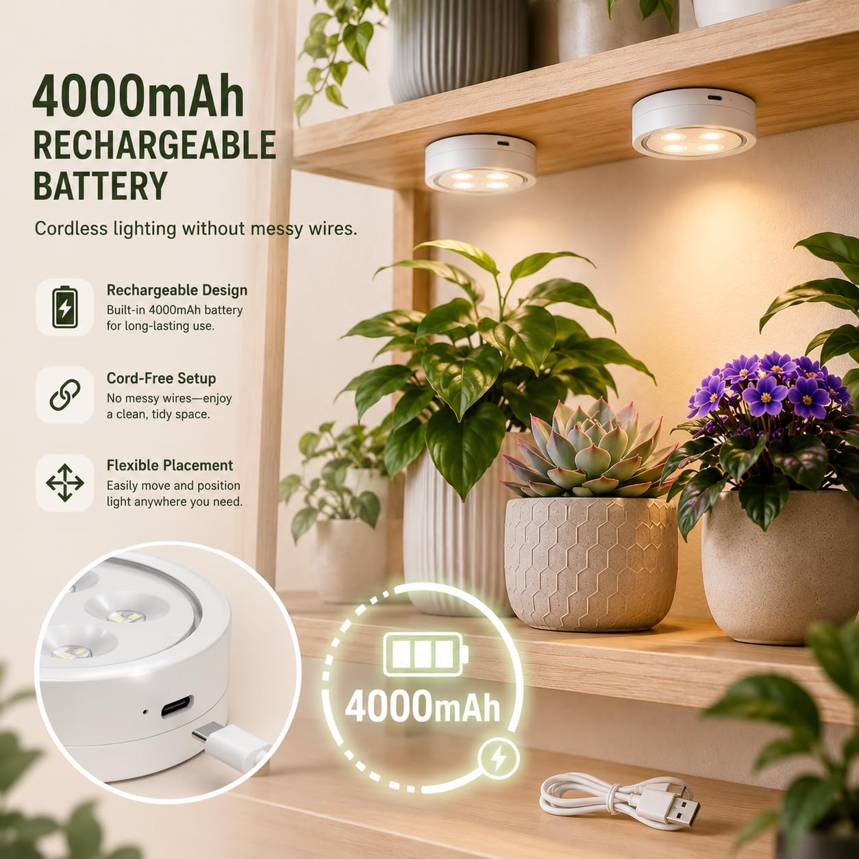 KYEELCP Grow Light in use with indoor plants