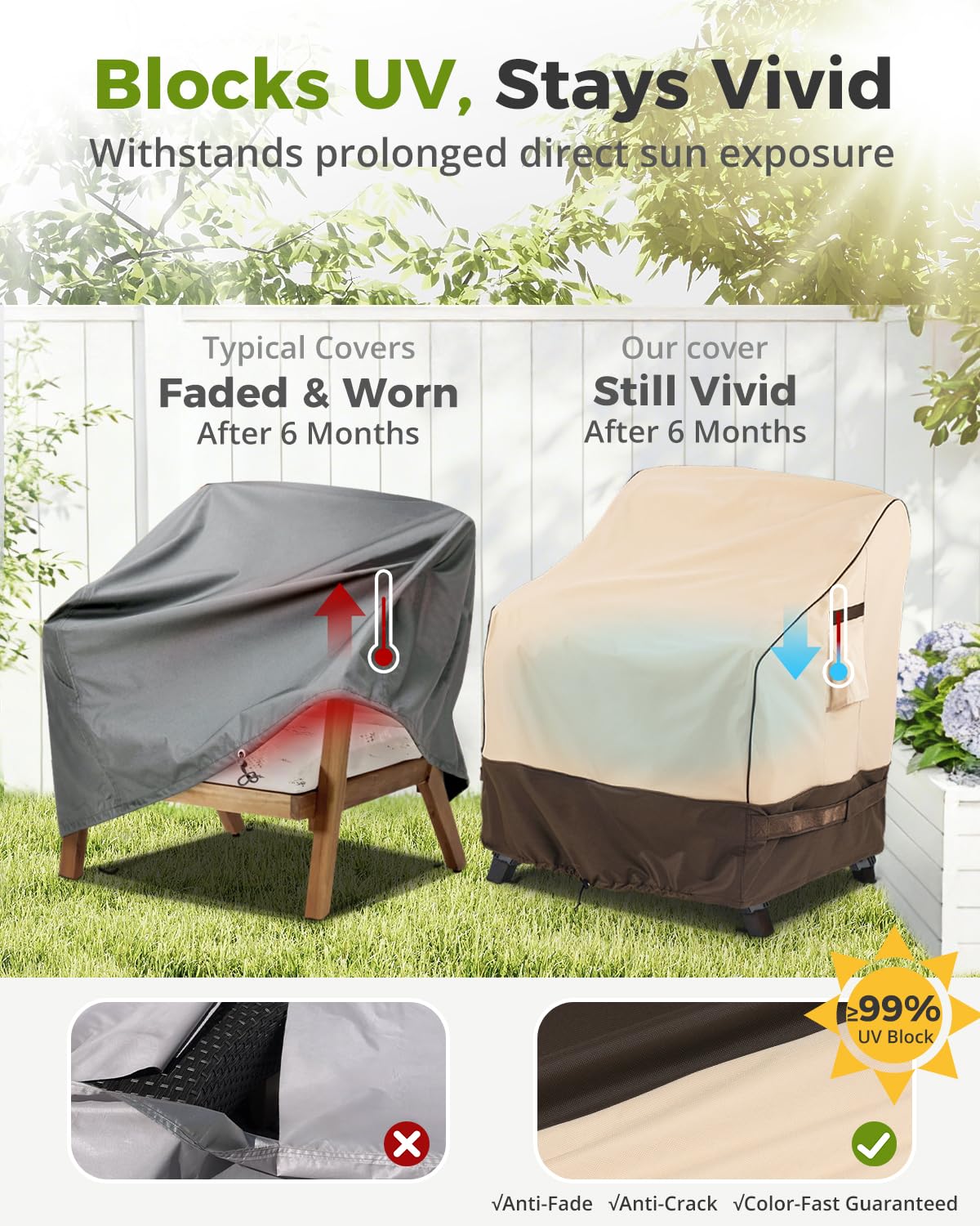 KylinLucky chair cover demonstrating air vents