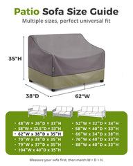 KylinLucky Loveseat Cover side view with padded handles