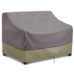 KylinLucky Outdoor Loveseat Cover front view in grey