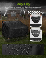 KylinLucky Outdoor Loveseat Cover installation kit included