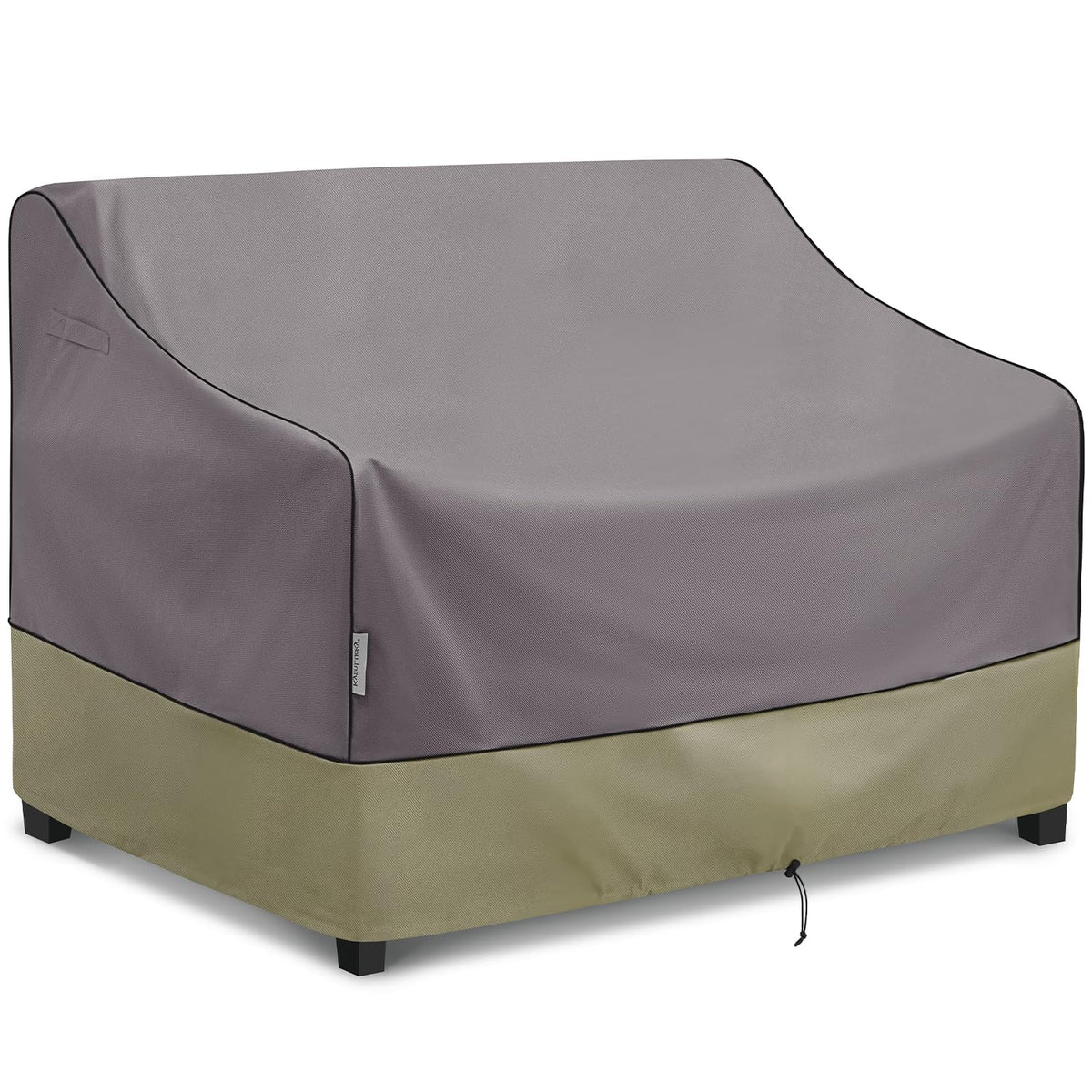 KylinLucky Outdoor Patio Loveseat Cover front view in grey