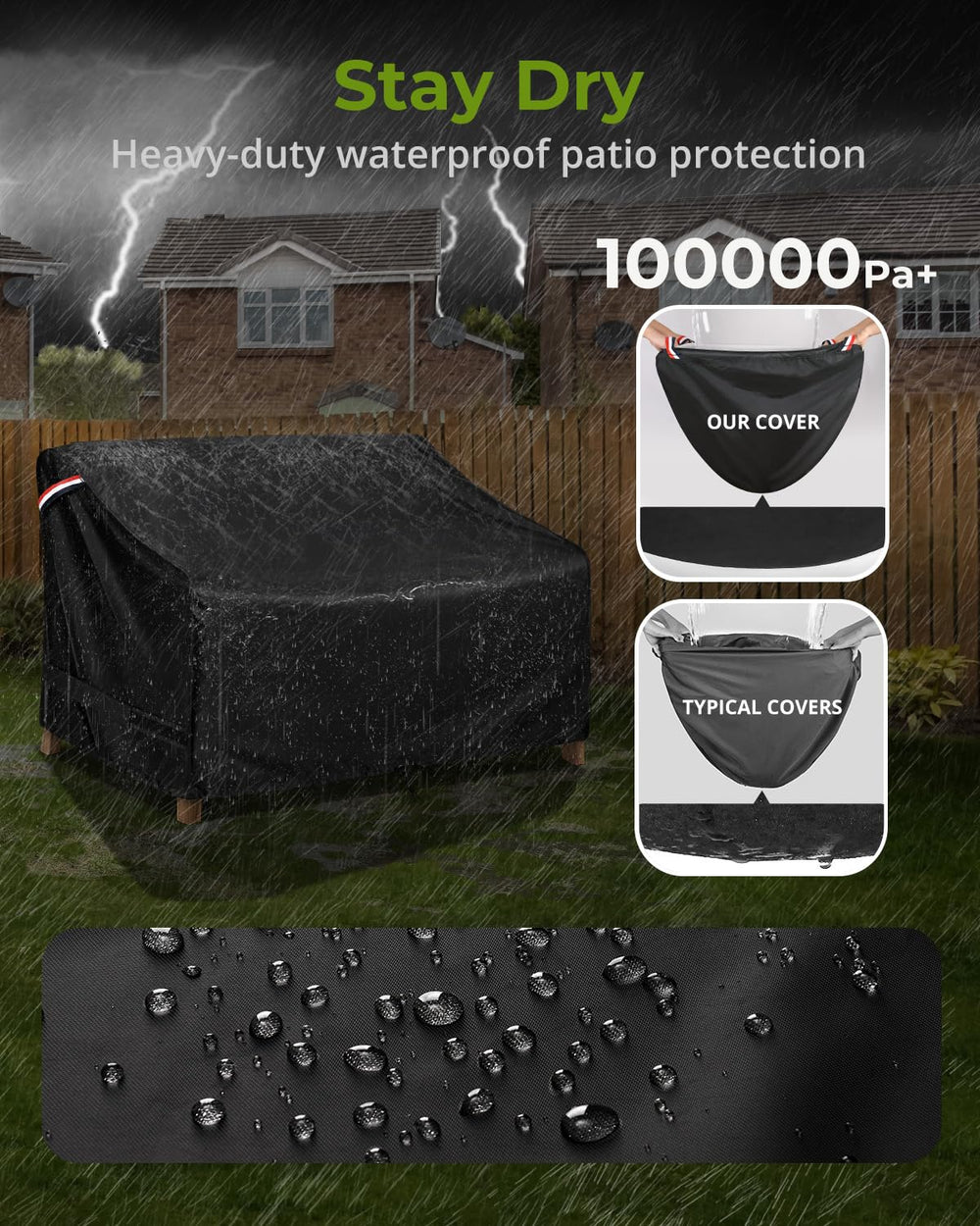 KylinLucky Outdoor Sofa Cover packed for shipping