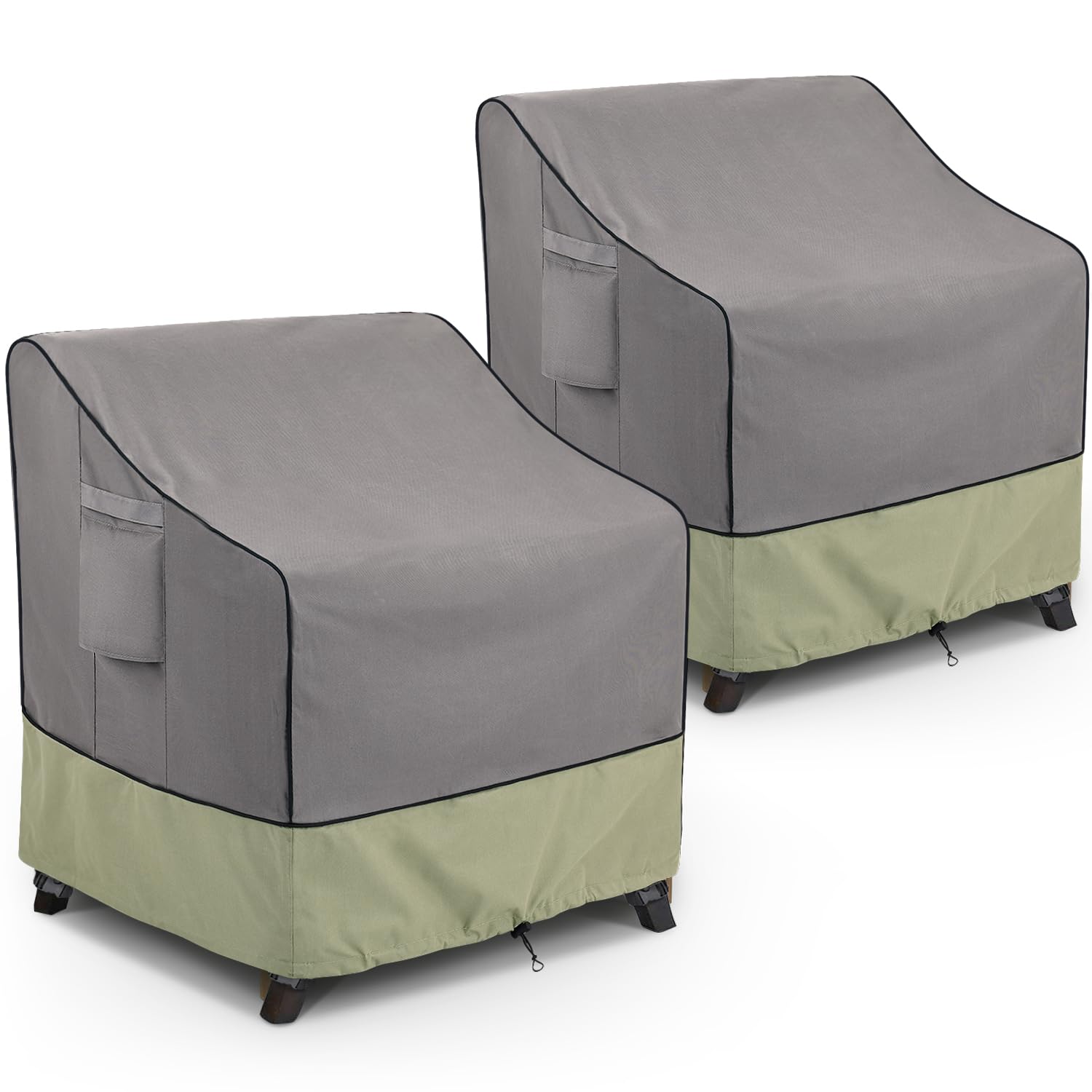 KylinLucky patio chair cover 32x37x36 inch grey front view