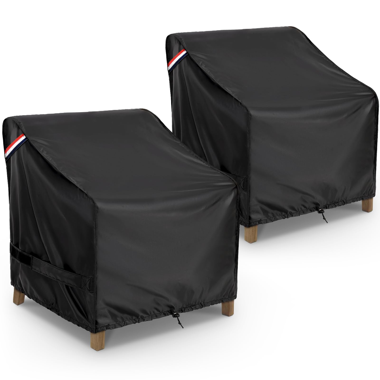KylinLucky patio chair cover black model front view