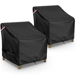 KylinLucky patio chair cover black model front view