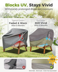 KylinLucky Patio Chair Cover Grey on a chair