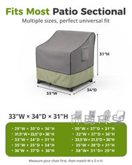KylinLucky Patio Chair Cover Grey side view