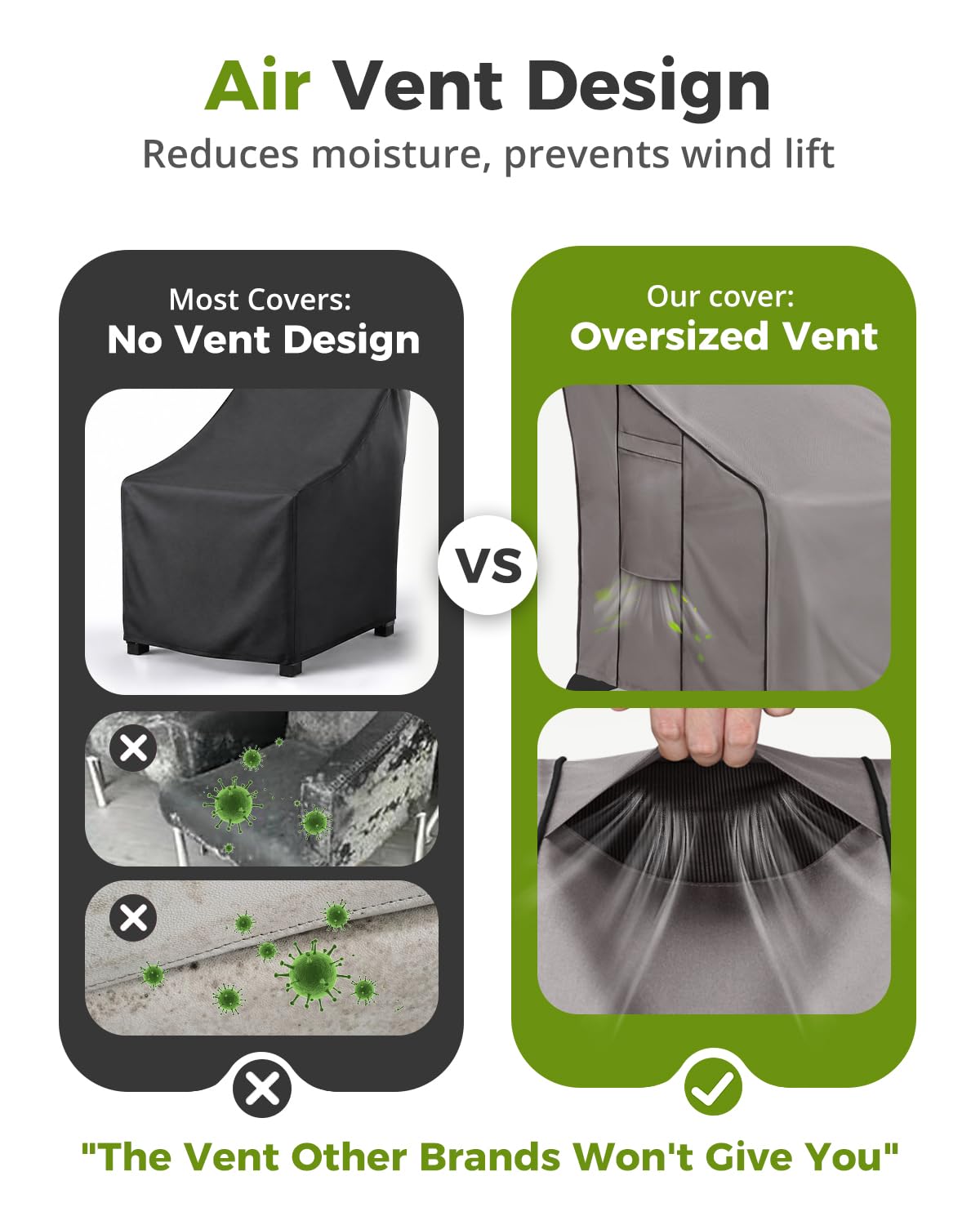 KylinLucky Patio Chair Cover package dimensions
