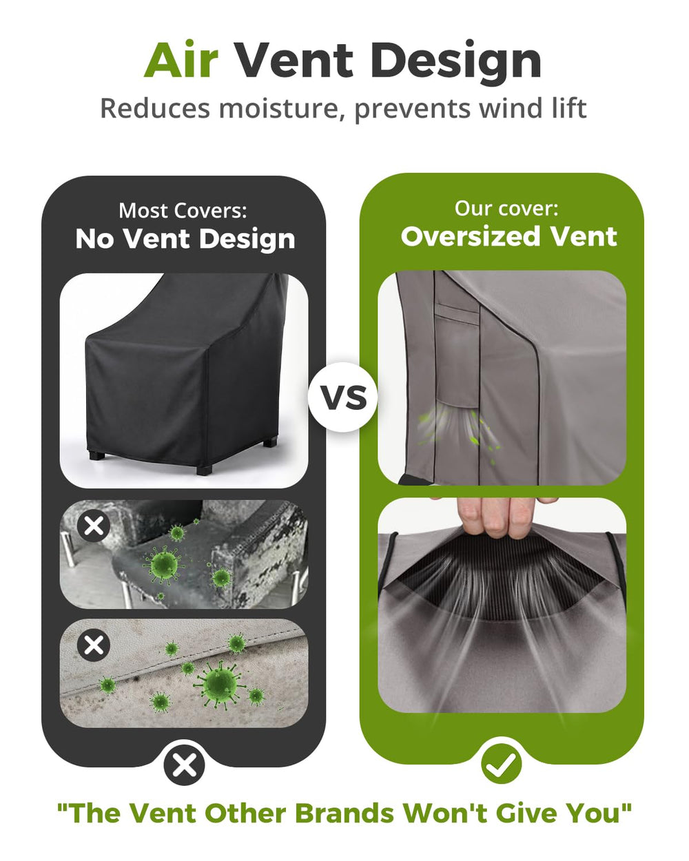 KylinLucky Patio Chair Cover package dimensions