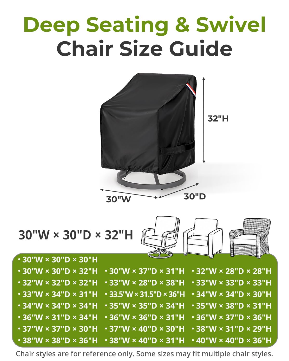 KylinLucky Patio Chair Cover with waterproof backing close-up